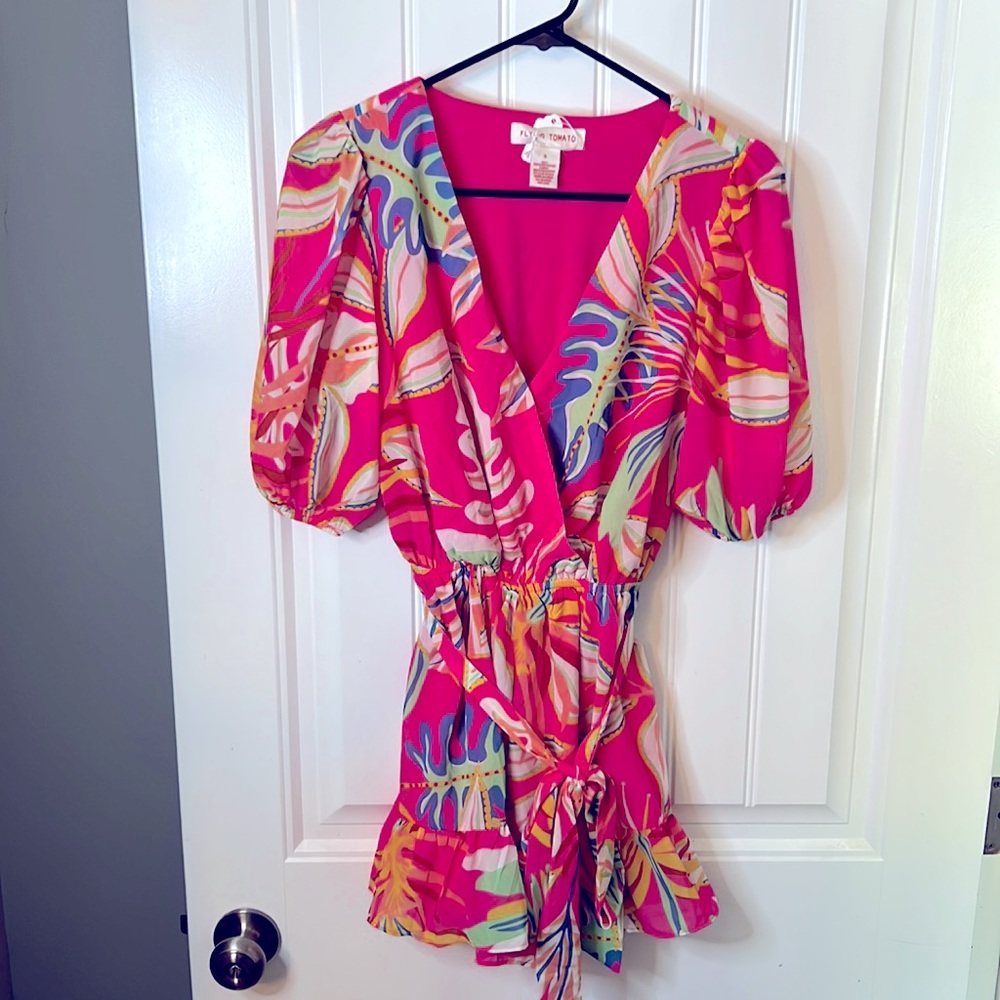 Pink Flying Tomato Romper- Small